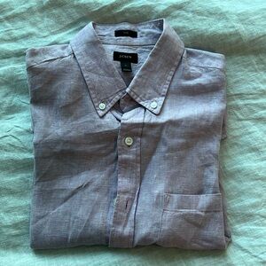 J.crew slim small size linen shirt - dark pink